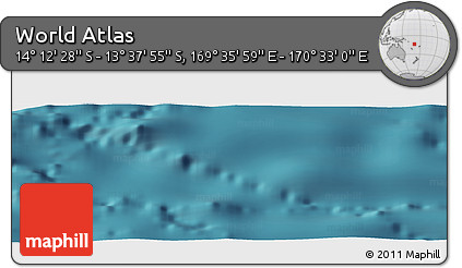 Satellite Panoramic Map of the Area around 13° 55' 11" S, 170° 4' 29" E