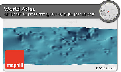 Satellite Panoramic Map of the Area around 13° 55' 11" S, 171° 46' 30" E