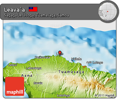 Physical 3D Map of Leava`a