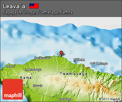Physical 3D Map of Leava`a