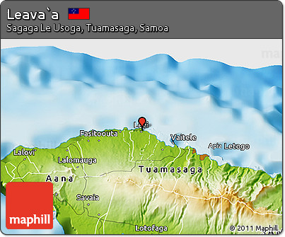 Physical 3D Map of Leava`a