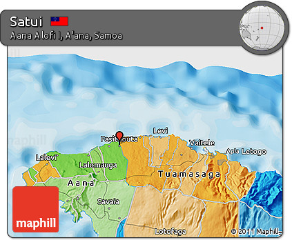 Political 3D Map of Satui