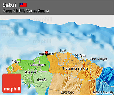 Political 3D Map of Satui