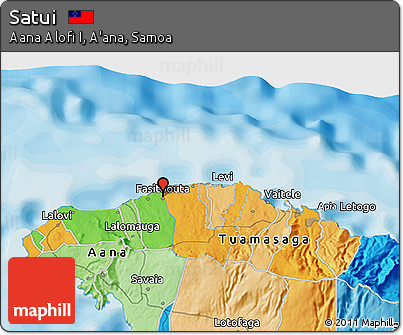Political 3D Map of Satui