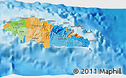 Political 3D Map of the area around 13° 55' 11" S, 171° 37' 30" W