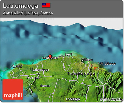 Satellite 3D Map of Leulumoega