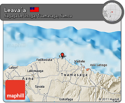 Shaded Relief 3D Map of Leava`a