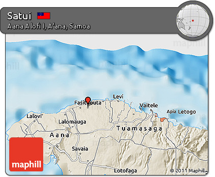 Shaded Relief 3D Map of Satui