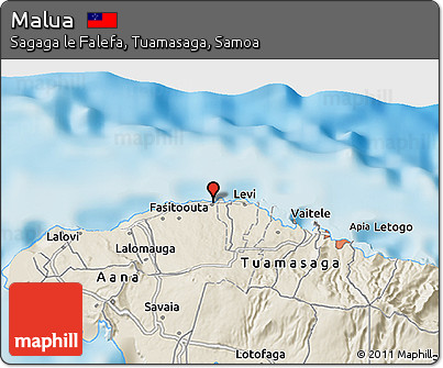 Shaded Relief 3D Map of Malua