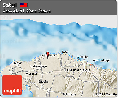Shaded Relief 3D Map of Satui