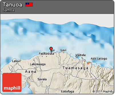 Shaded Relief 3D Map of Tanuoa