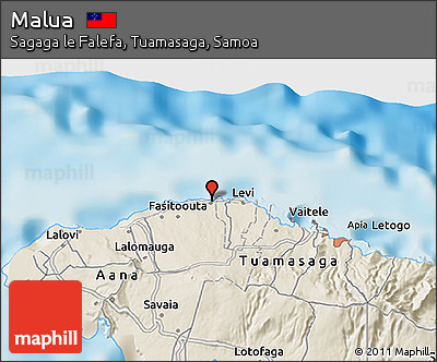 Shaded Relief 3D Map of Malua