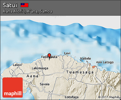 Shaded Relief 3D Map of Satui