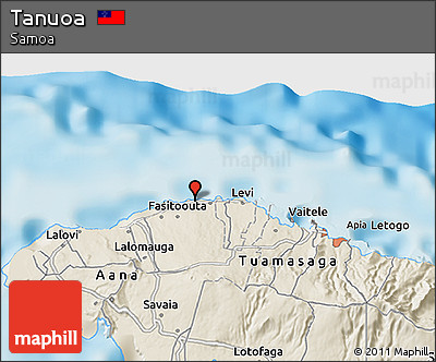 Shaded Relief 3D Map of Tanuoa