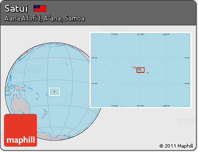 Gray Location Map of Satui