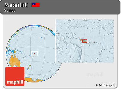 Political Location Map of Matailiili