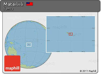 Savanna Style Location Map of Matailiili