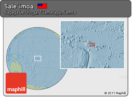 Savanna Style Location Map of Sale`imoa, hill shading