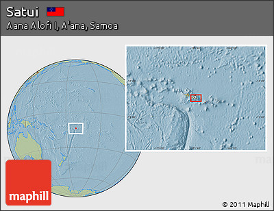 Savanna Style Location Map of Satui, hill shading