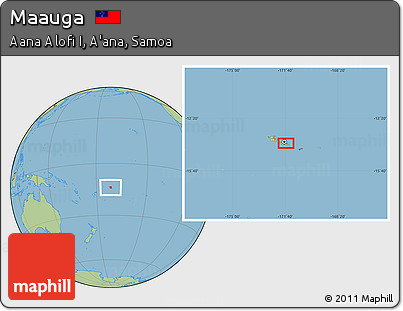 Savanna Style Location Map of Maauga