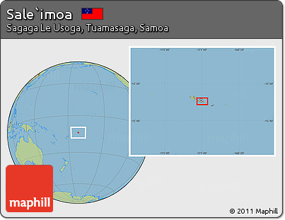 Savanna Style Location Map of Sale`imoa