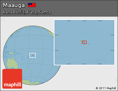 Savanna Style Location Map of Maauga