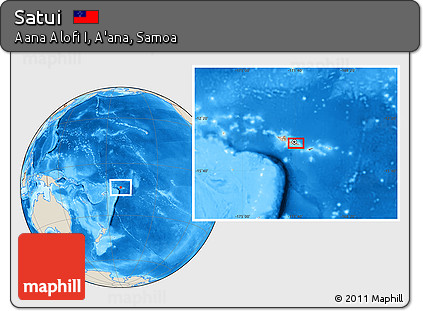 Shaded Relief Location Map of Satui