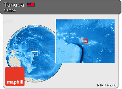 Shaded Relief Location Map of Tanuoa
