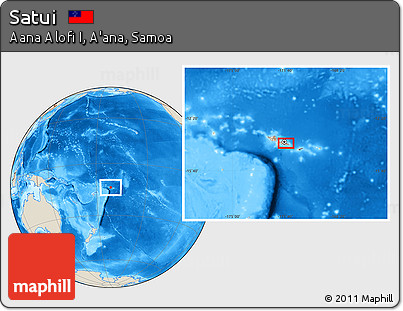 Shaded Relief Location Map of Satui