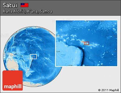 Shaded Relief Location Map of Satui
