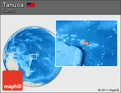 Shaded Relief Location Map of Tanuoa