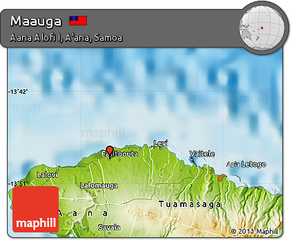 Physical Map of Maauga
