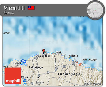 Shaded Relief Map of Matailiili