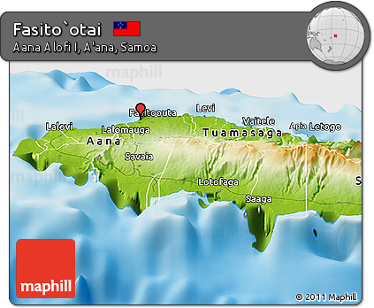 Physical Panoramic Map of Fasito`otai