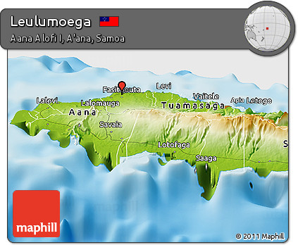 Physical Panoramic Map of Leulumoega