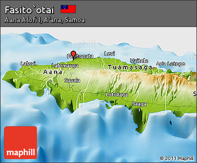 Physical Panoramic Map of Fasito`otai