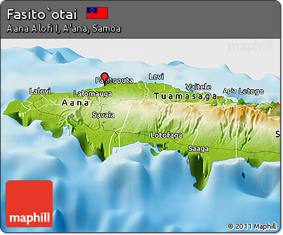 Physical Panoramic Map of Fasito`otai