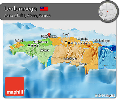 Political Panoramic Map of Leulumoega