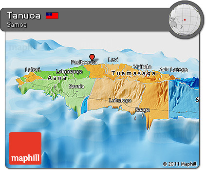 Political Panoramic Map of Tanuoa