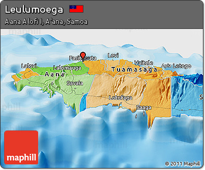 Political Panoramic Map of Leulumoega