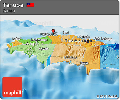 Political Panoramic Map of Tanuoa