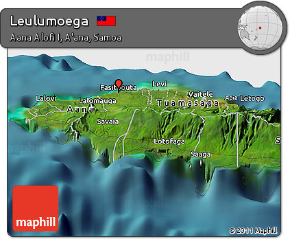 Satellite Panoramic Map of Leulumoega
