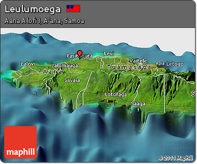 Satellite Panoramic Map of Leulumoega