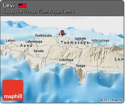Shaded Relief Panoramic Map of Levi