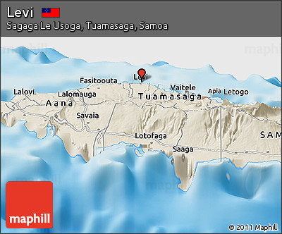 Shaded Relief Panoramic Map of Levi