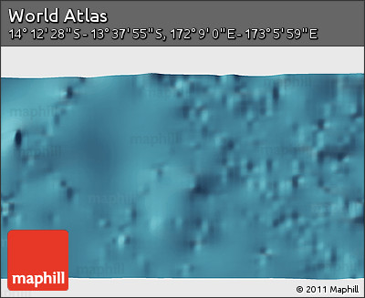 Satellite 3D Map of the Area around 13° 55' 11" S, 172° 37' 30" E