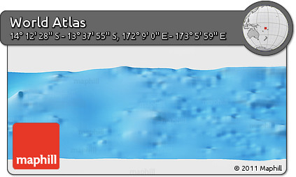 Physical Panoramic Map of the Area around 13° 55' 11" S, 172° 37' 30" E