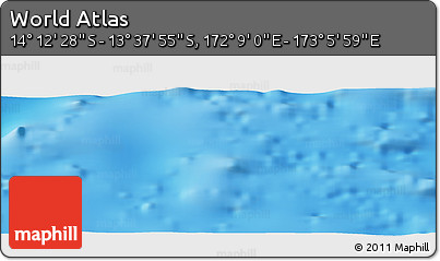 Physical Panoramic Map of the Area around 13° 55' 11" S, 172° 37' 30" E