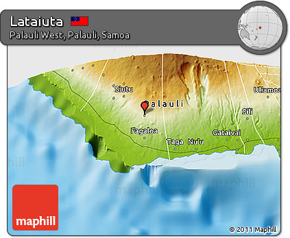 Physical 3D Map of Lataiuta