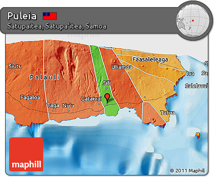 Political 3D Map of Puleia